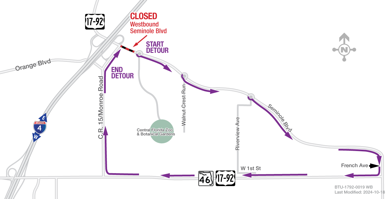 Westbound Seminole Boulevard Closing Overnight