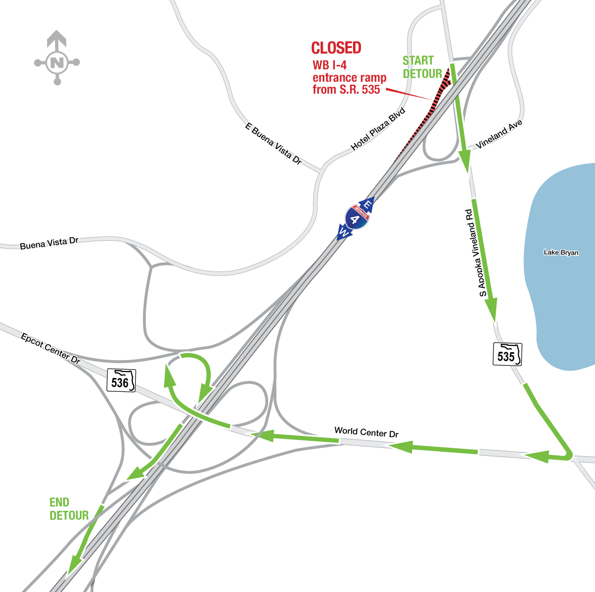 Overnight I-4 Ramp Closure at the Apopka-Vineland Road Interchange
