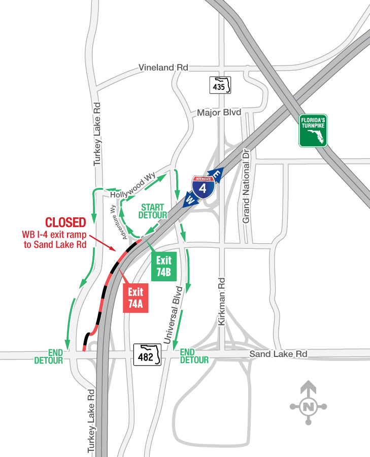 Sand Lake Road Scheduled to Close Overnight December 8-12