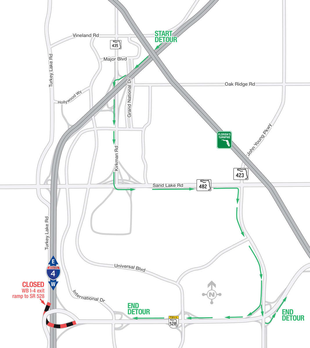 Interstate 4 Exit Ramp to S.R. 528 September 10-12, 15-20