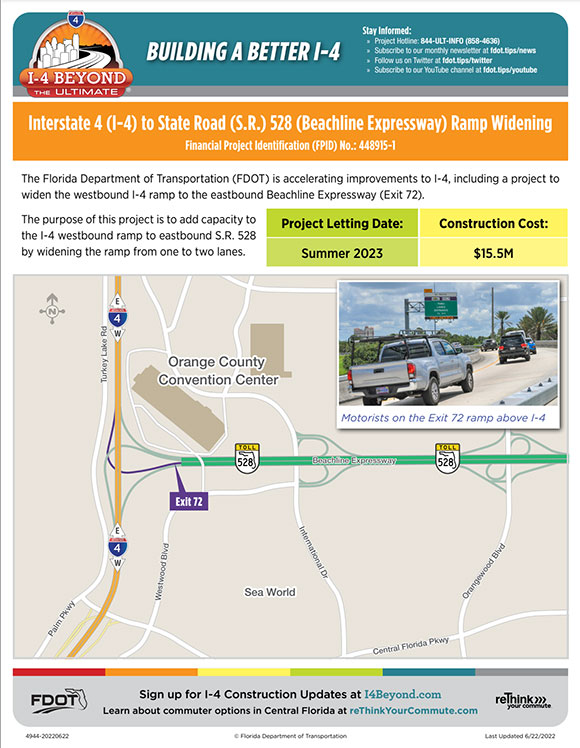 Interstate 4 (I-4) To State Road (S.R.) 528 Ramp Widening | I-4 Beyond