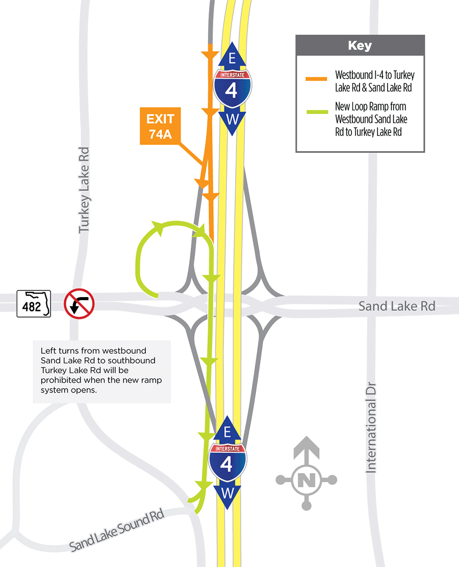 New Ramp System Opening at I-4 and Sand Lake Road as soon as May 2