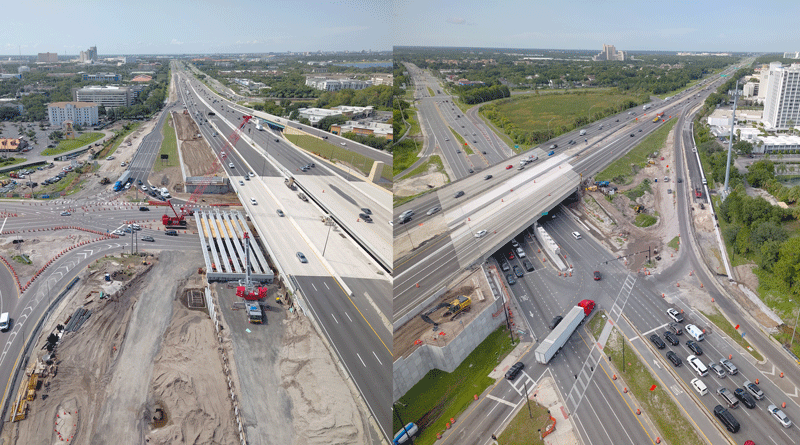 Construction along Sand Lake Road and i4