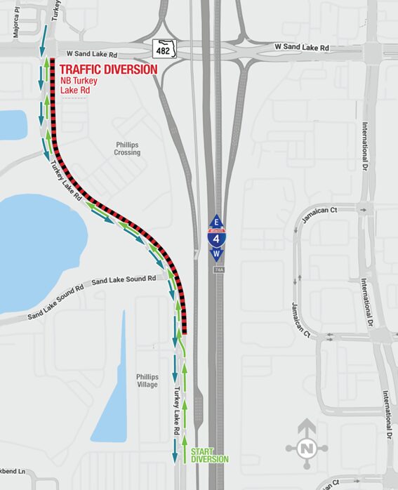 Image for the Tweet beginning: Traffic alert: ⚠ Turkey Lake
